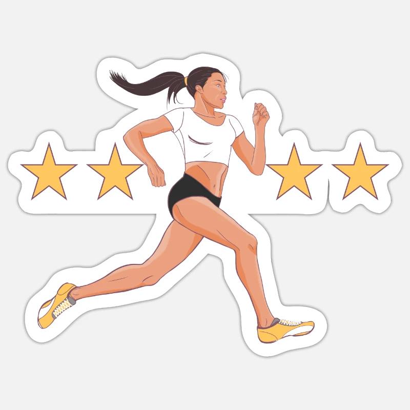Running - Sticker taille S (10 x 10 cm) - blanc mat
