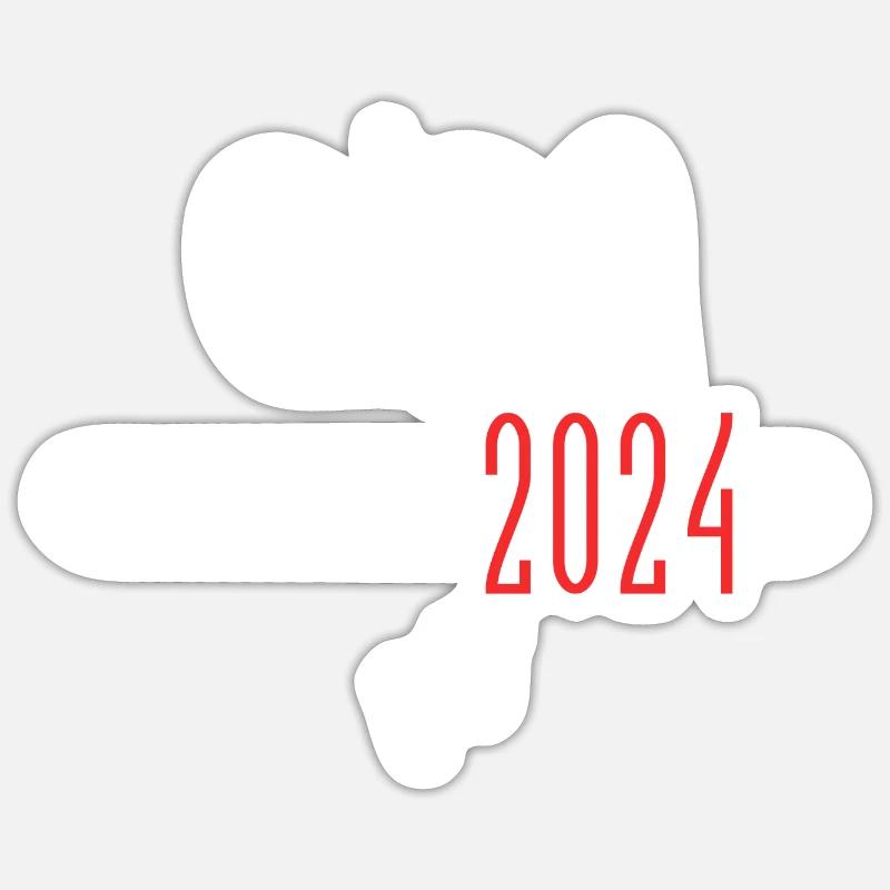 Opa 2024 - opa - Sticker taille S (10 x 10 cm) - blanc mat
