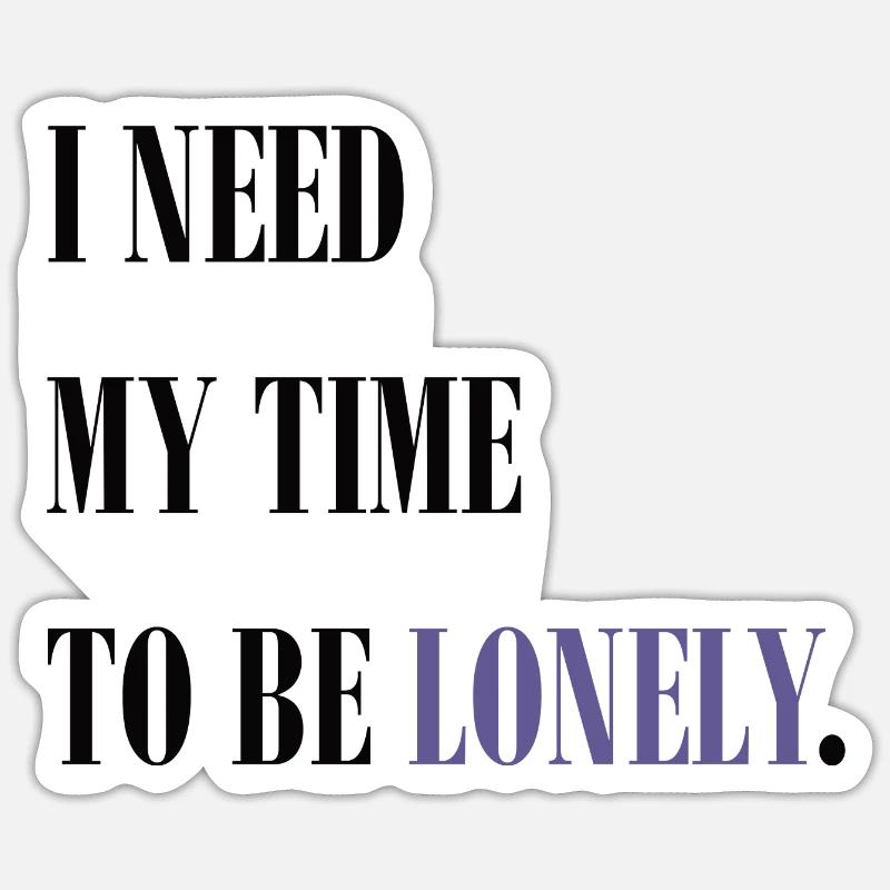 Citation solitaire - Sticker taille S (10 x 10 cm) - blanc mat