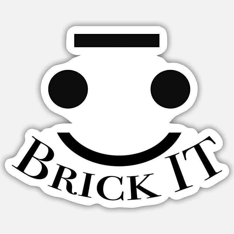 Brick IT - Sticker Größe S (10 x 10 cm) - Mattweiß