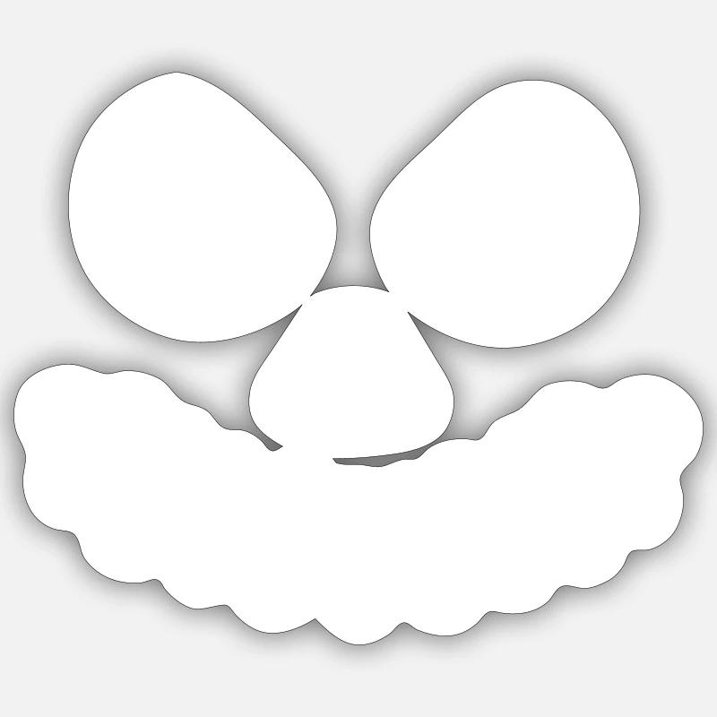 Halloween - Sticker taille S (10 x 10 cm) - blanc mat
