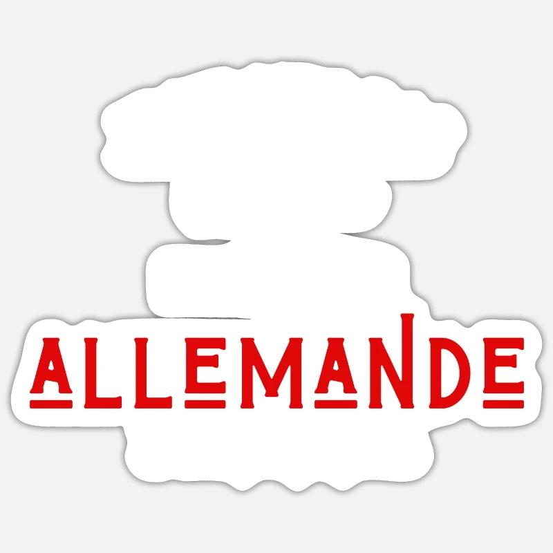 Pas parfaite mais allemande - Sticker taille S (10 x 10 cm) - blanc mat