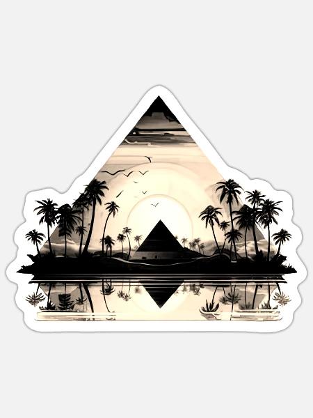 Ägypten Ägypten Isis Pharaonen Pharaonen Pyramide Afrika - Sticker Größe S (10 x 10 cm) - Mattweiß