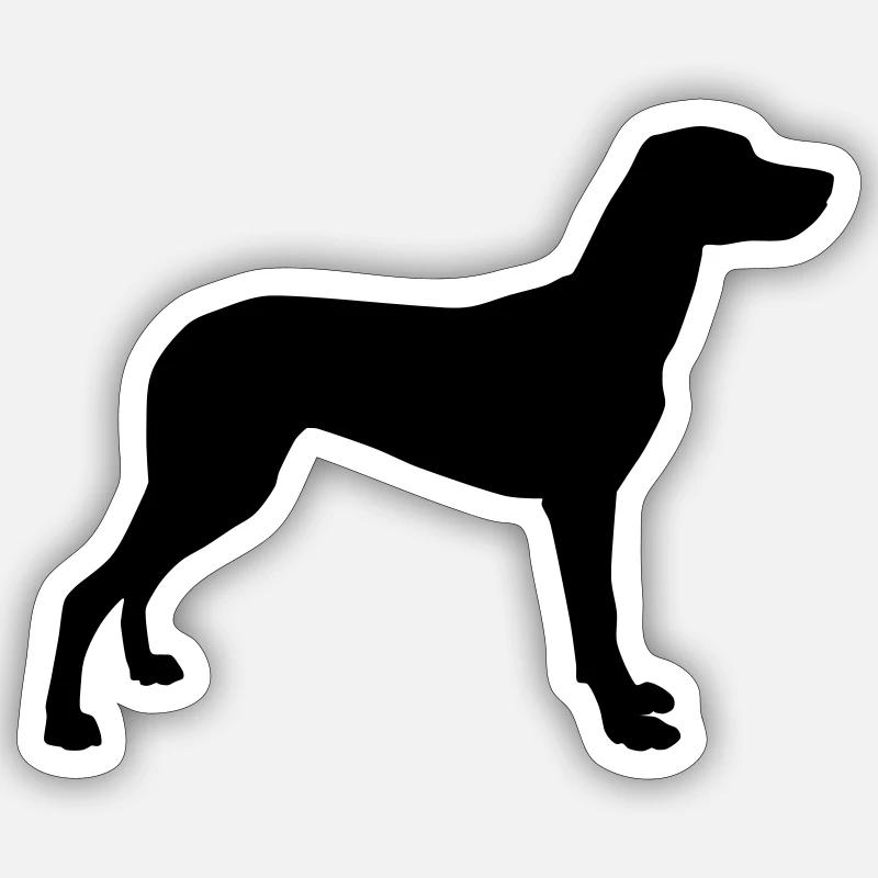 Vizla Silhouette 1 - Sticker taille S (10 x 10 cm) - blanc mat