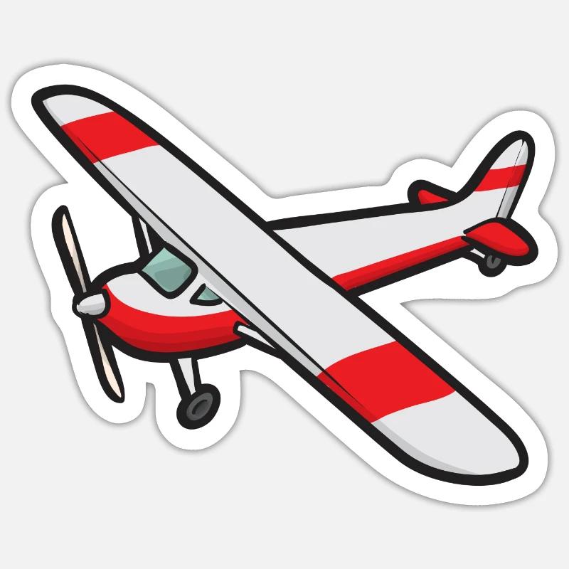 Modèle d’avion télécommandé - Sticker taille S (10 x 10 cm) - blanc mat