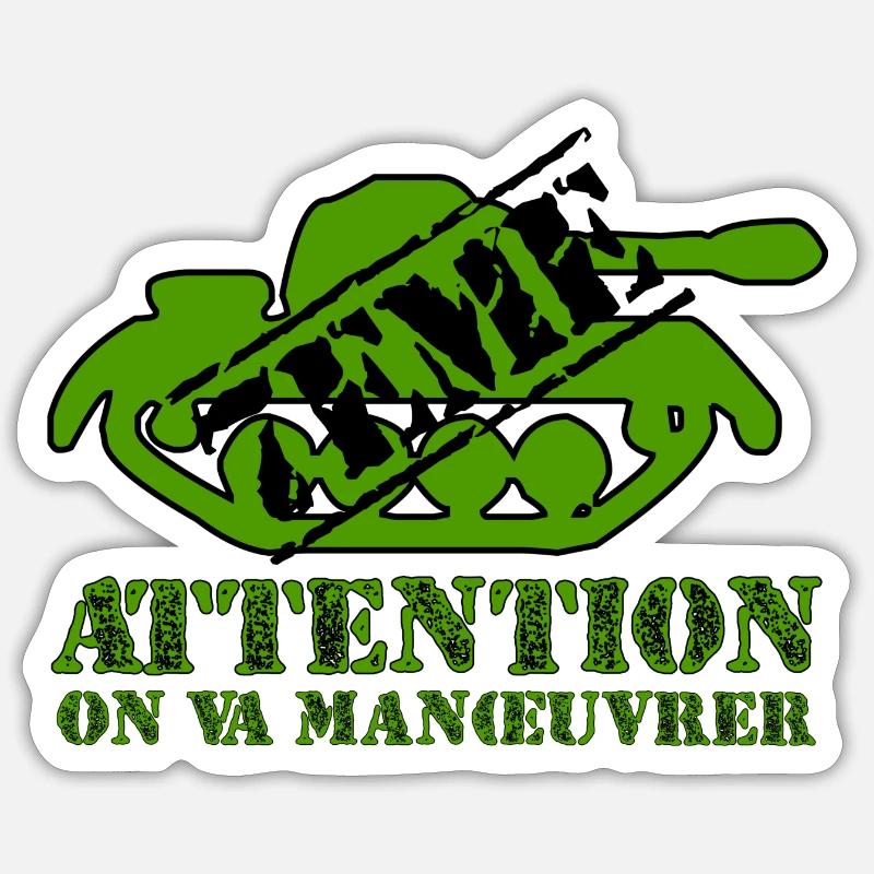 Attention on va manœuvrer - Sticker taille S (10 x 10 cm) - blanc mat