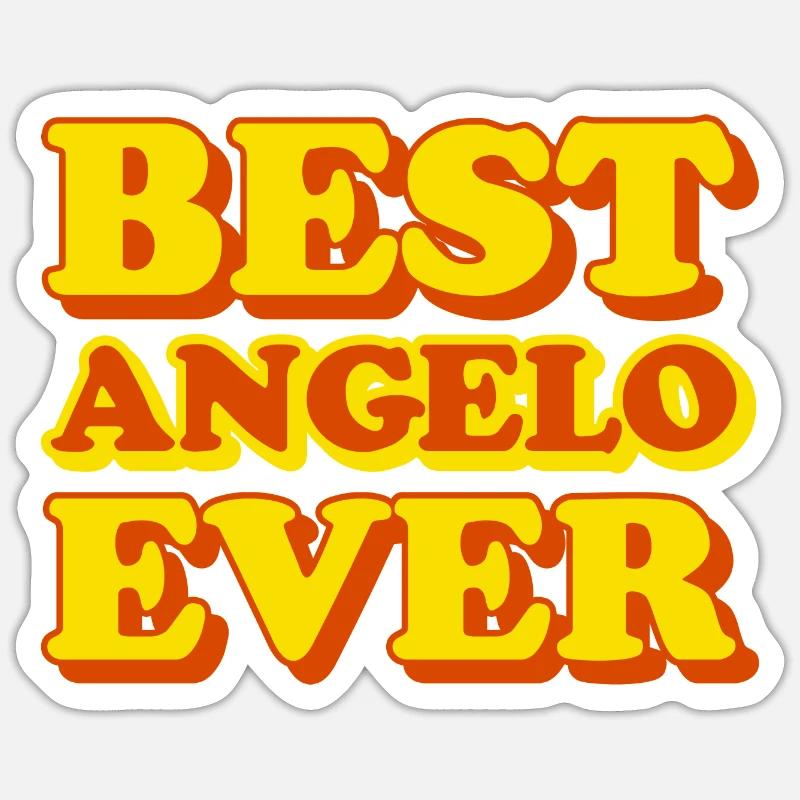 Angelo First Name Funny Gift Sticker size S (10 x 10 cm)