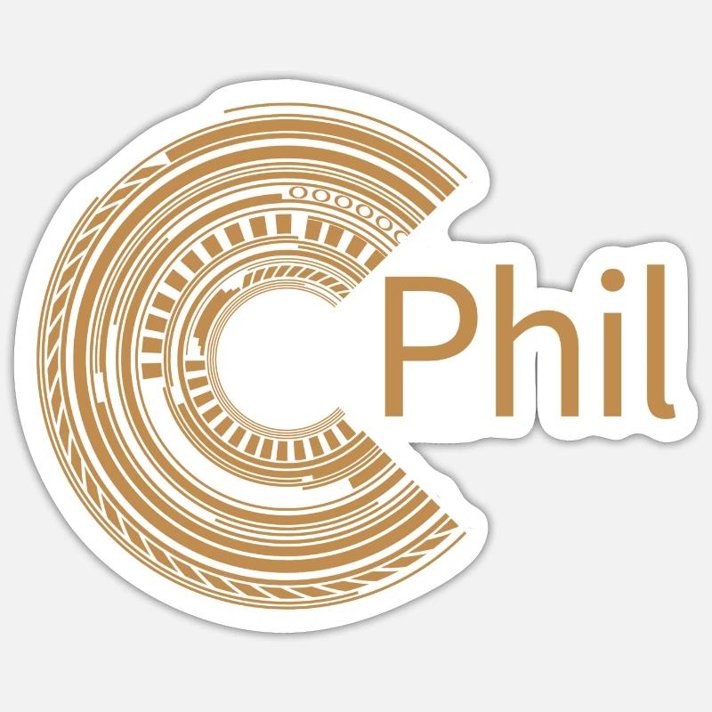 Pour Phil - Sticker taille S (10 x 10 cm) - blanc mat
