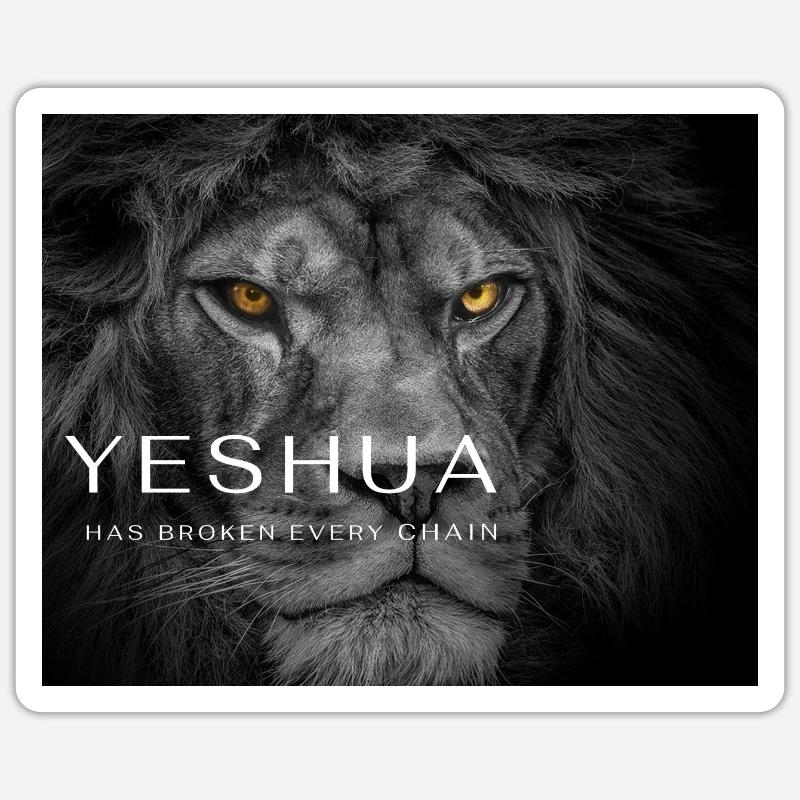 Yeshoua - Sticker taille S (10 x 10 cm) - blanc mat
