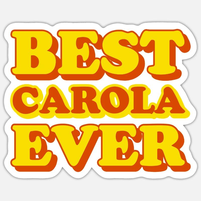 Carola First name Funny gift - Sticker size S (10 x 10 cm) - white matte