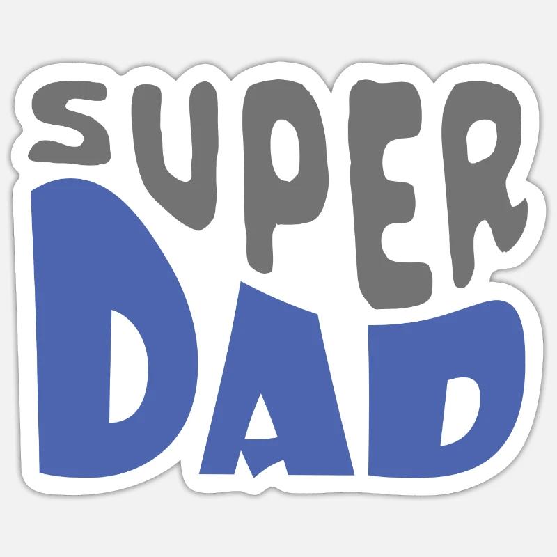 Superdad - Sticker size S (10 x 10 cm) - white matte
