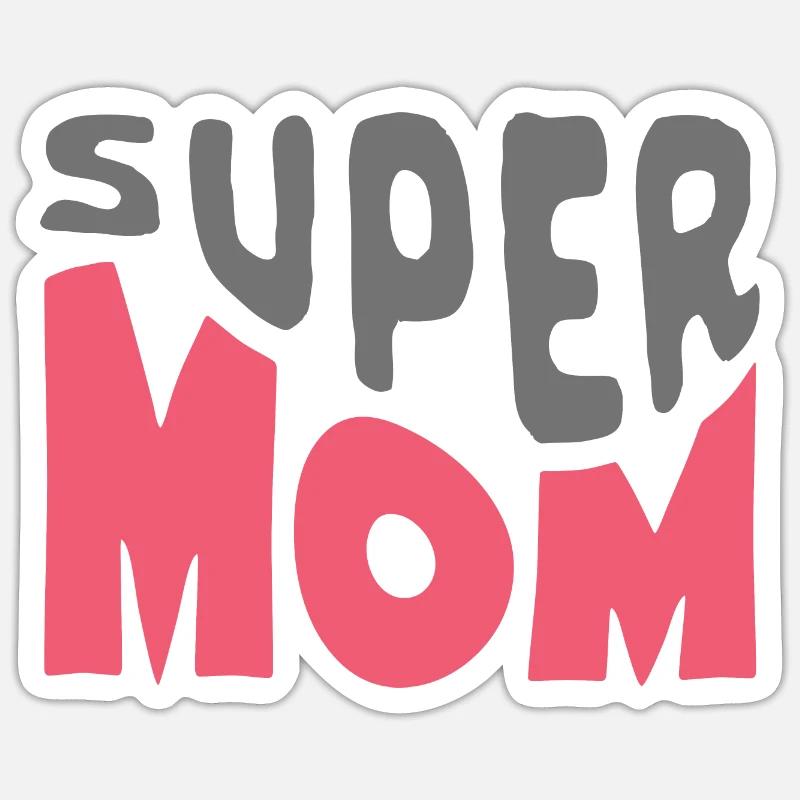 Supermaman - Sticker taille S (10 x 10 cm) - blanc mat