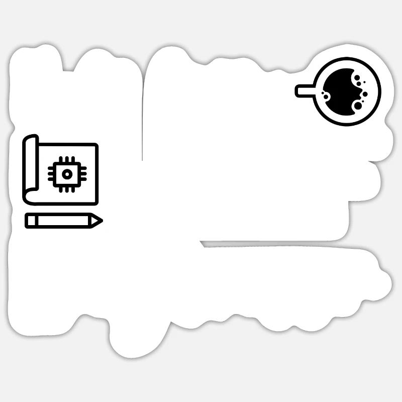 Half Coffee Half Engineer 4 Sticker size S (10 x 10 cm)