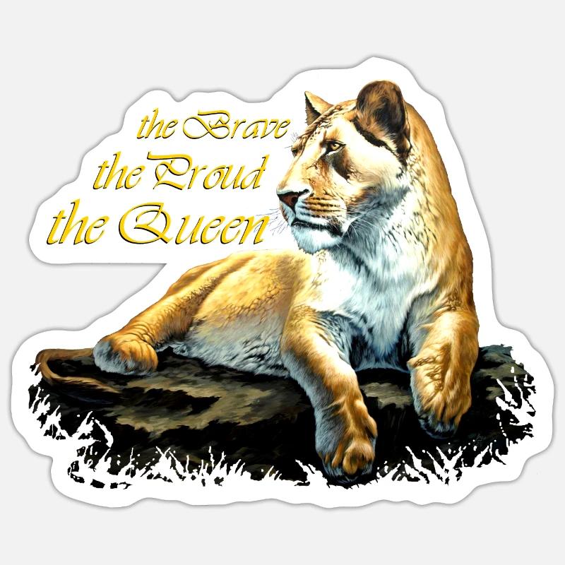 La Reine - Sticker taille S (10 x 10 cm) - blanc mat