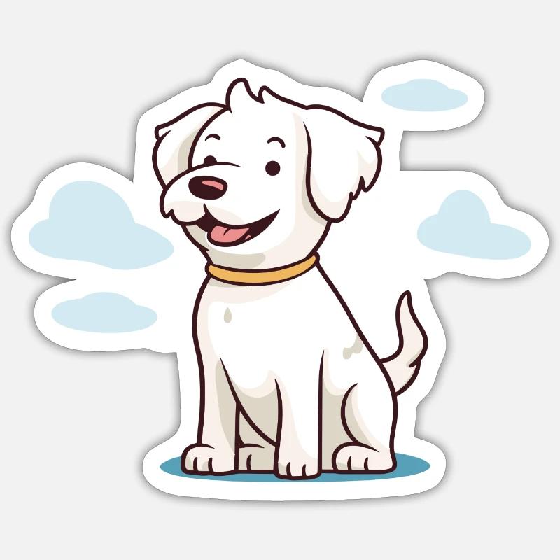 Conception de chien mignon pour les propriétaires de chiens Sticker taille S (10 x 10 cm)