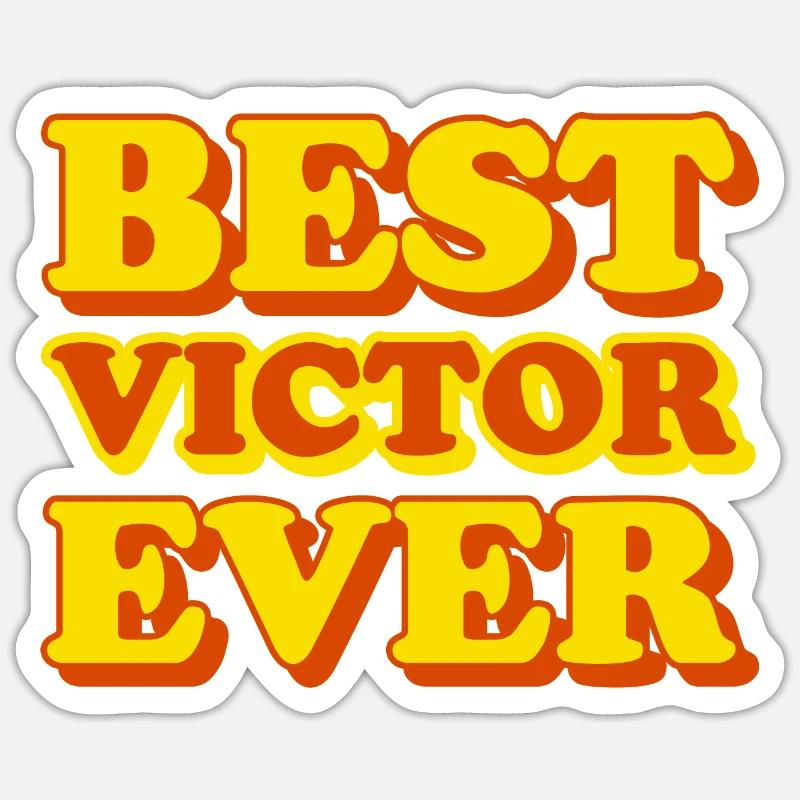 Victor First Name Funny Gift Sticker size S (10 x 10 cm)