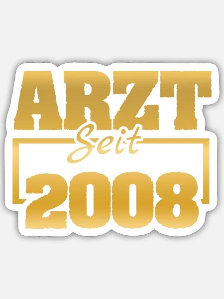 Beruf 2008 - Sticker Größe S (10 x 10 cm) - Mattweiß