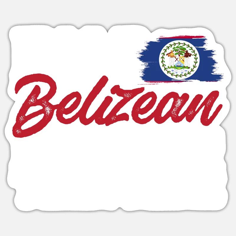 Belize Flag Belizean - Sticker size S (10 x 10 cm) - white matte