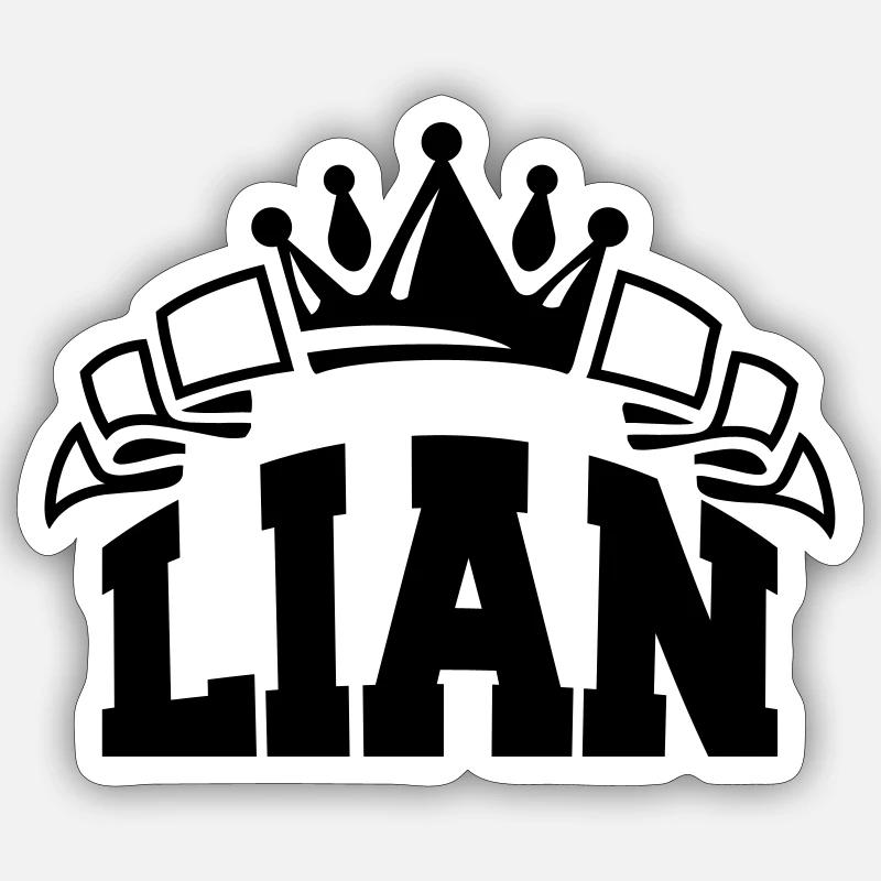 Lian - Sticker taille S (10 x 10 cm) - blanc mat