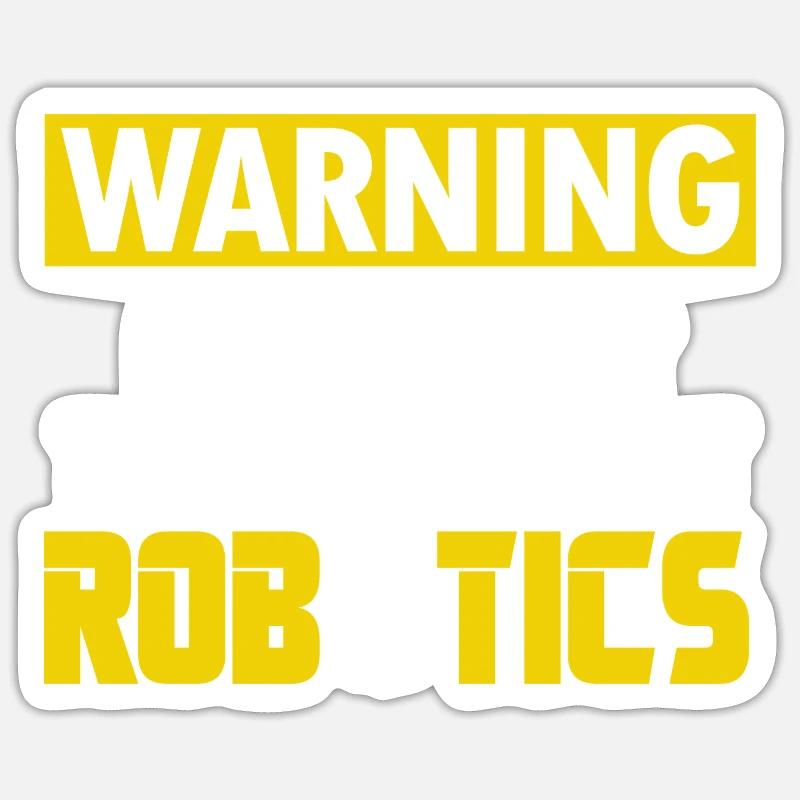 Droid Builder Warning I May Start Talking About Ro Sticker Größe S (10 x 10 cm)