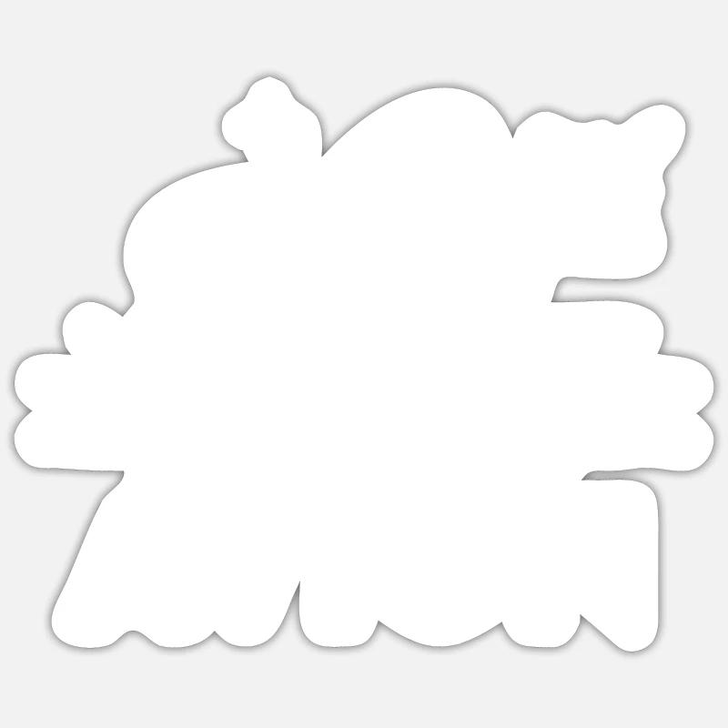 En mode avion - Sticker taille S (10 x 10 cm) - blanc mat