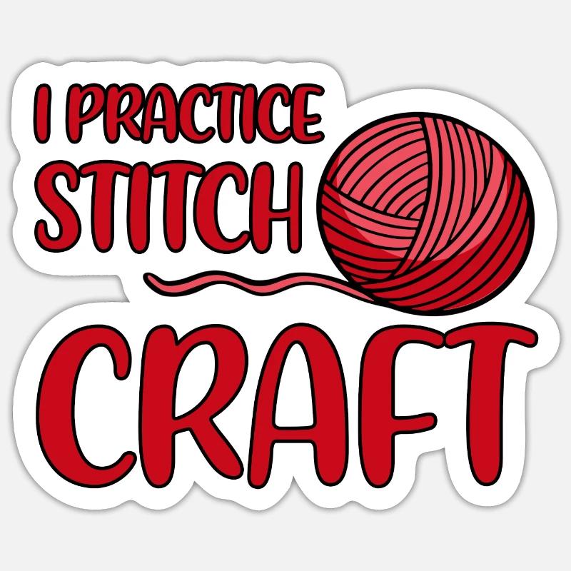 I Practice Stitch Craft 2 Sticker Größe S (10 x 10 cm)