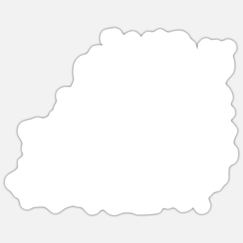 Herzschwarm Blumenstrauß - Sticker Größe S (10 x 10 cm) - Mattweiß
