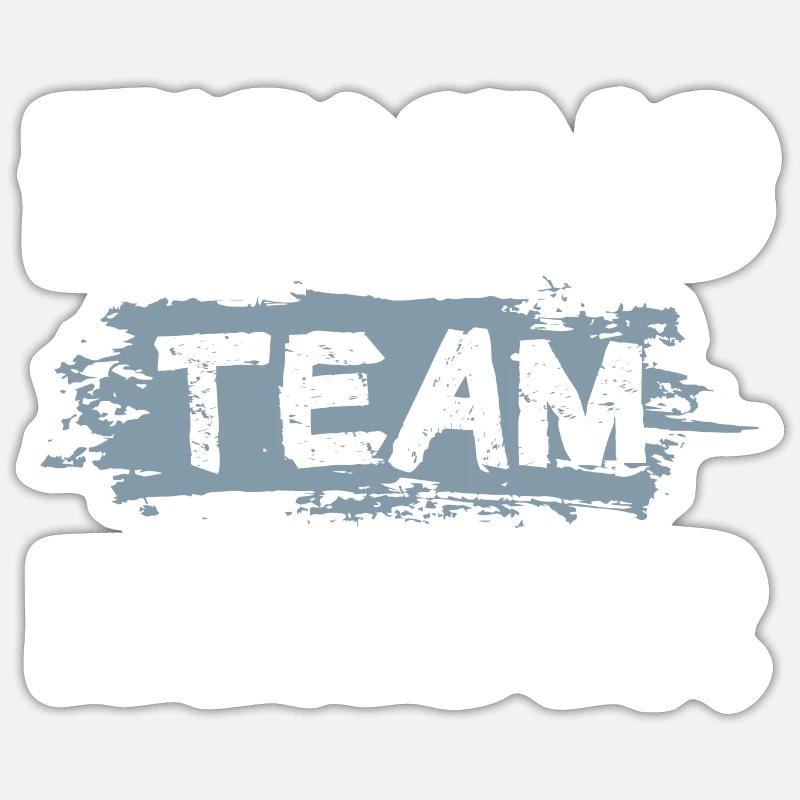 Équipe de pêche - Sticker taille S (10 x 10 cm) - blanc mat