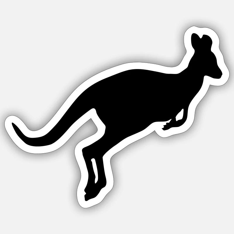 kangaroo 01 Sticker Größe S (10 x 10 cm)