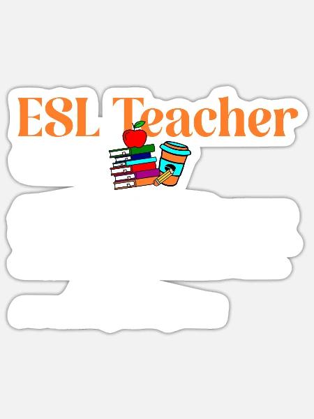 Lehrkraft Englisch Zweitsprache Fremdsprache - Sticker Größe S (10 x 10 cm) - Mattweiß