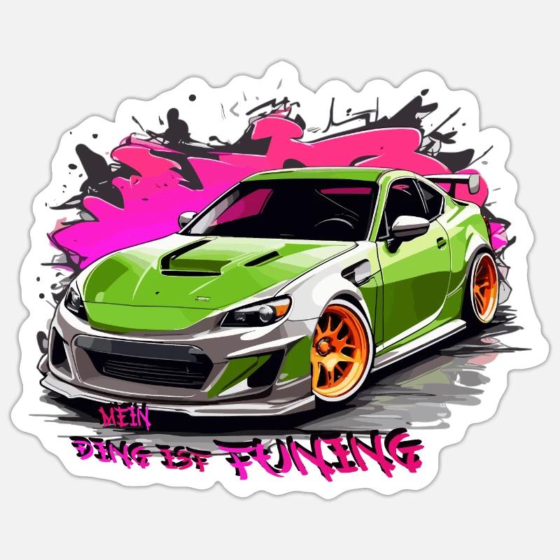 Mon truc, c’est le tuning - Sticker taille S (10 x 10 cm) - blanc mat