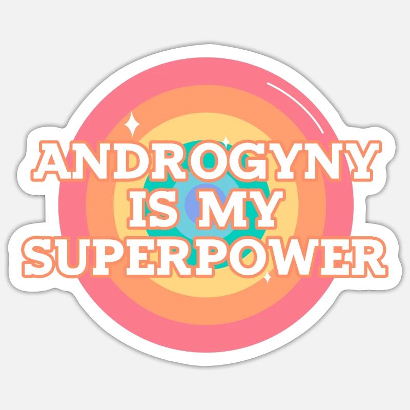 Androgyn LGBTQI Queer Tomboy Non-Binary Sticker Größe S (10 x 10 cm)