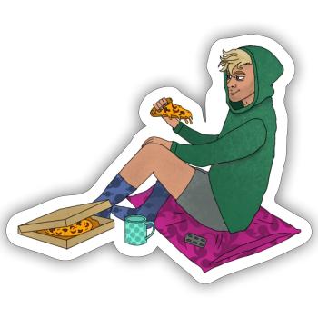 Kater Boy - Sticker Größe S (10 x 10 cm) - Mattweiß - Vorne