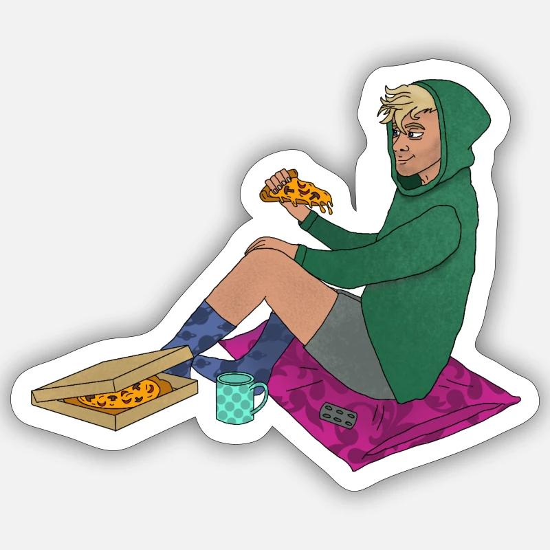 Kater Boy - Sticker Größe S (10 x 10 cm) - Mattweiß