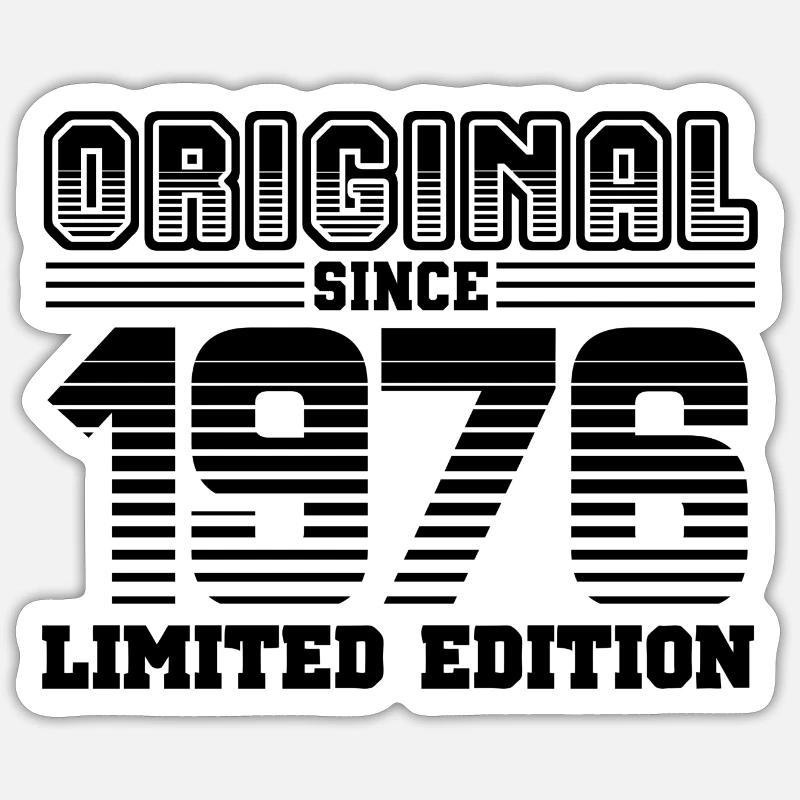 1976 - Sticker taille S (10 x 10 cm) - blanc mat