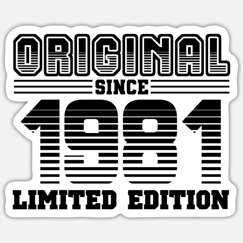 1981 - Sticker taille S (10 x 10 cm) - blanc mat
