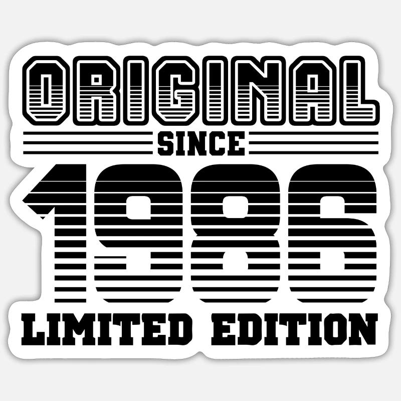 1986 - Sticker Größe S (10 x 10 cm) - Mattweiß