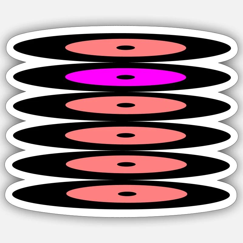 Records - Sticker size S (10 x 10 cm) - white matte