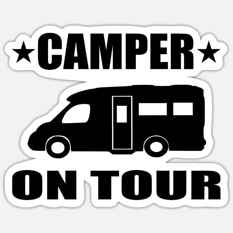 Camping - Sticker Größe S (10 x 10 cm) - Mattweiß