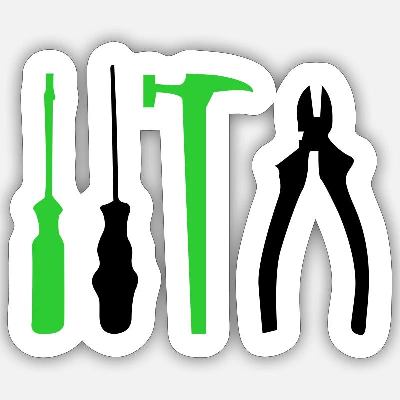 tool - Sticker size S (10 x 10 cm) - white matte