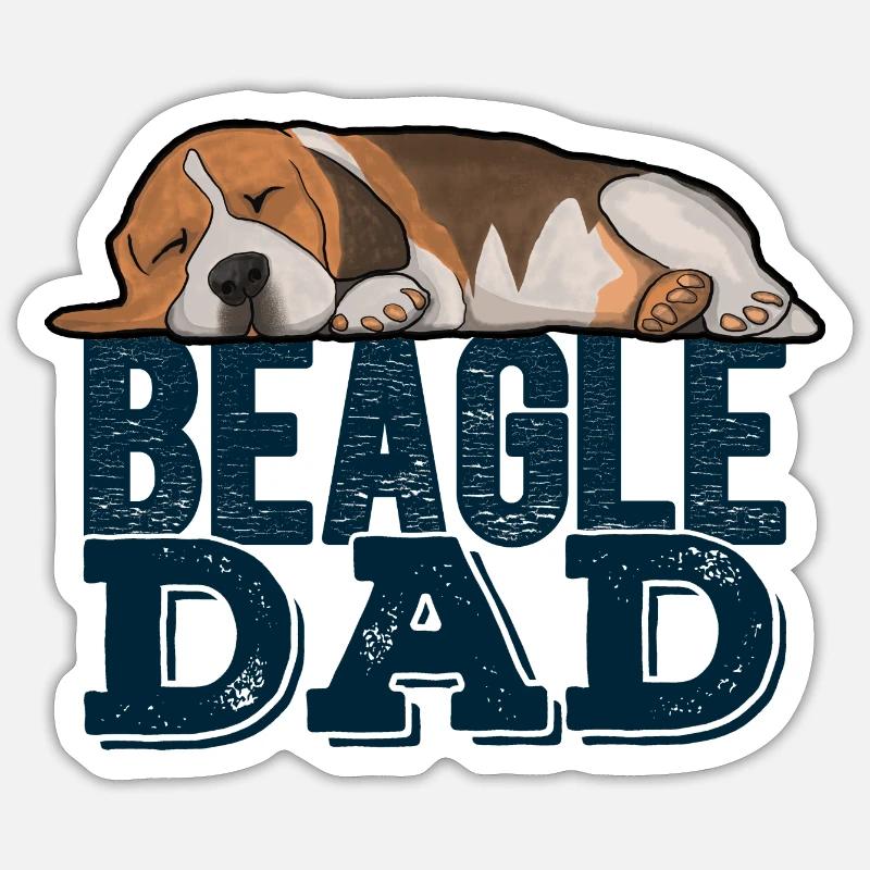Beagle Dad Sticker size S (10 x 10 cm)