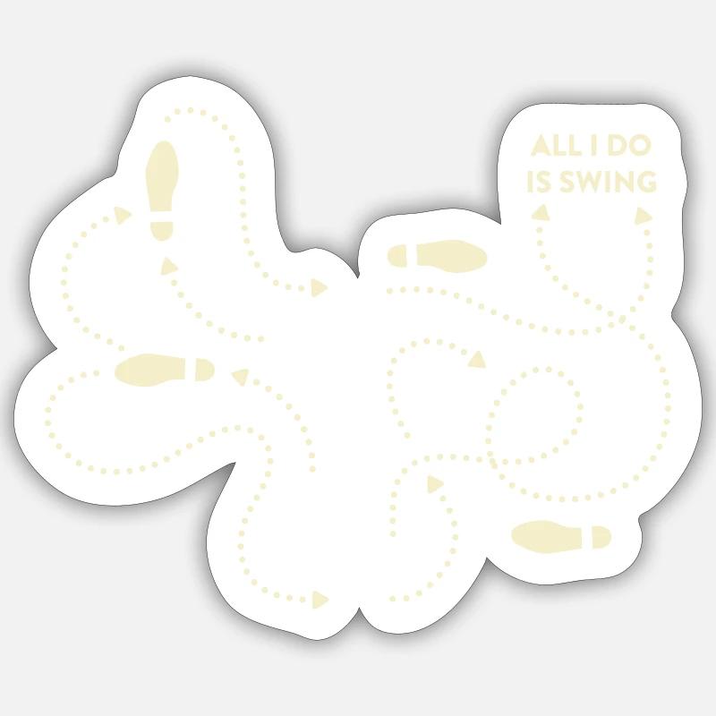 all i do is swing - Sticker Größe S (10 x 10 cm) - Mattweiß
