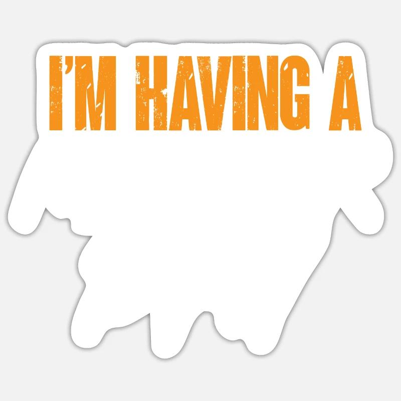 Bald Head Baldness Beard Bald Head Sticker size S (10 x 10 cm)