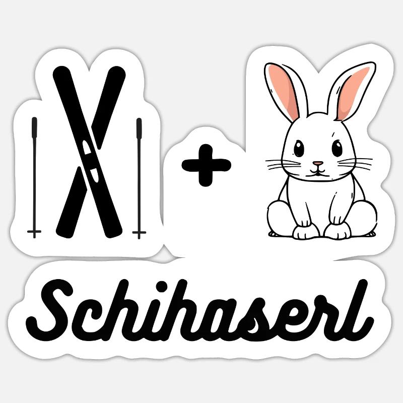 Schihaserl Sticker size S (10 x 10 cm)