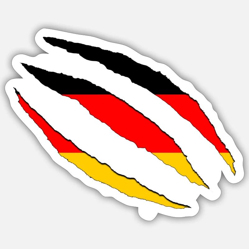 Deutschland - Sticker Größe S (10 x 10 cm) - Mattweiß