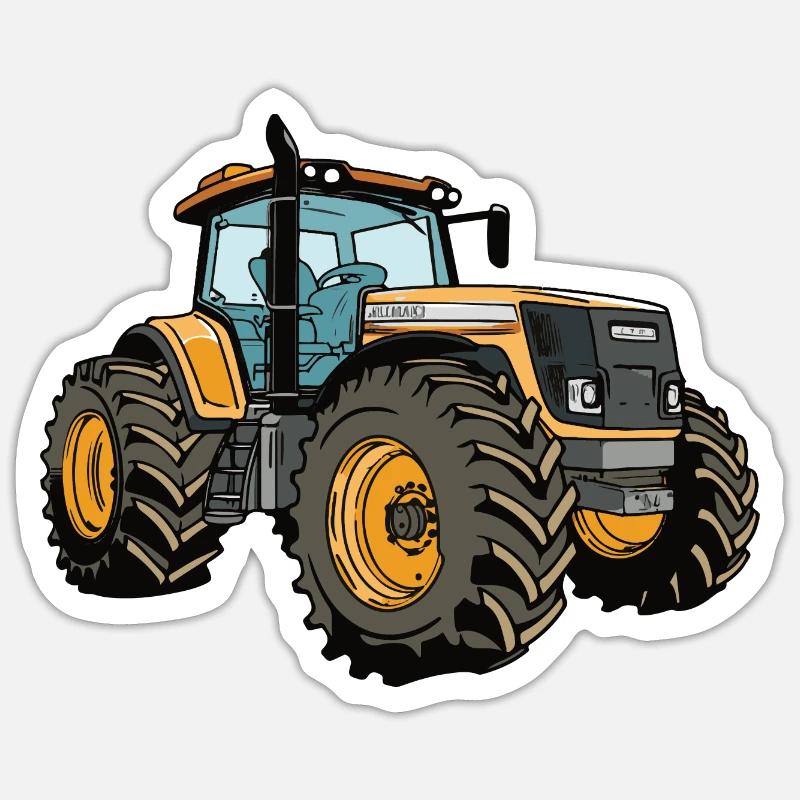 Tractor Symbol - Sticker size S (10 x 10 cm) - white matte