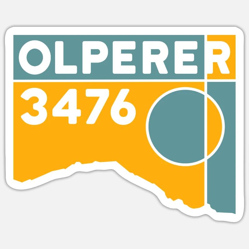 Olperer - Sticker Größe S (10 x 10 cm) - Mattweiß