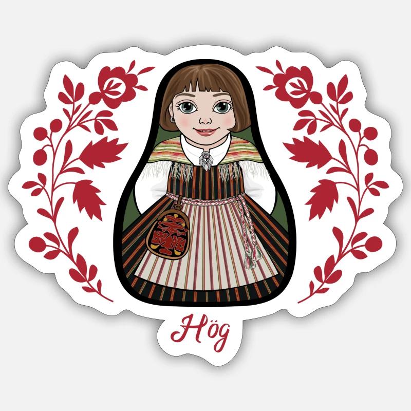 Höchste Inta mit Blumen. Sticker Größe S (10 x 10 cm)