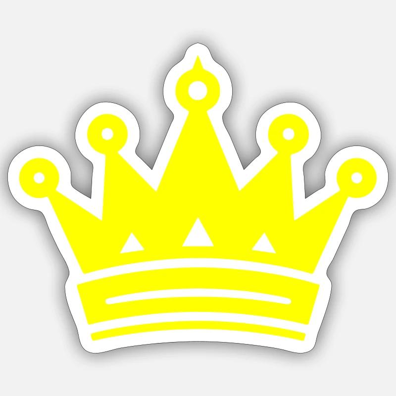 Krone Symbol - Sticker Größe S (10 x 10 cm) - Mattweiß