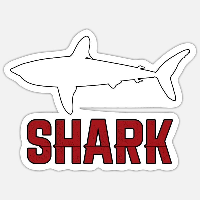 Requin Sticker taille S (10 x 10 cm)
